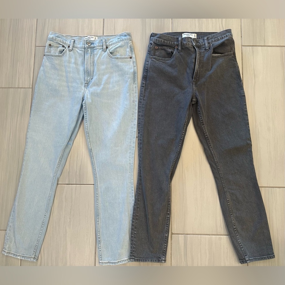 2 pairs of Abercrombie & Fitch Women’s Size 27 Skinny High Rise Jeans